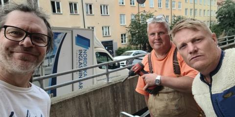 Cykelställ mot Dalslandgatan