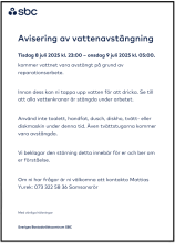Vattenavstängning